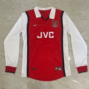 Arsenal 98/99 Home Long Sleeve jersey - Bergkamp #10 US SIZE M,L